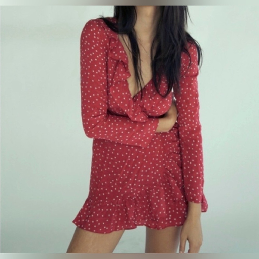 Realisation Par Alexandra red silk dress